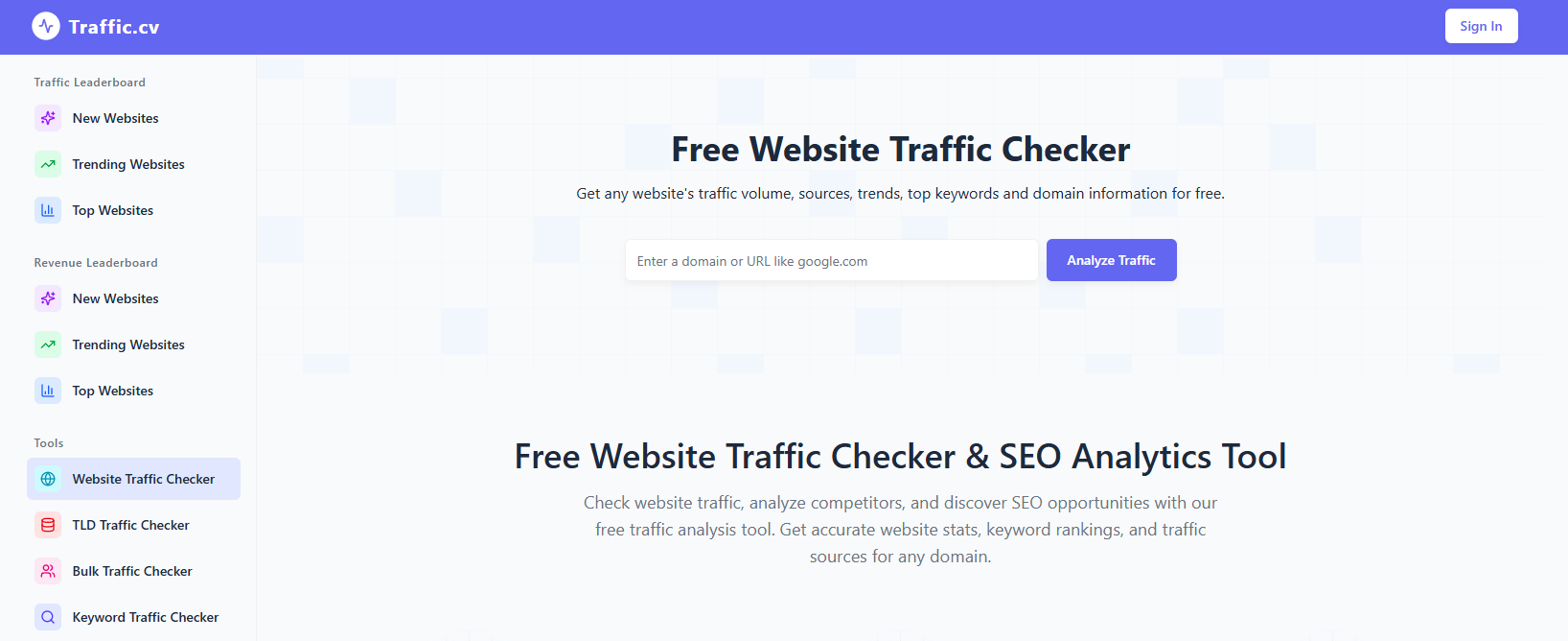 Free Website Traffic Checker
